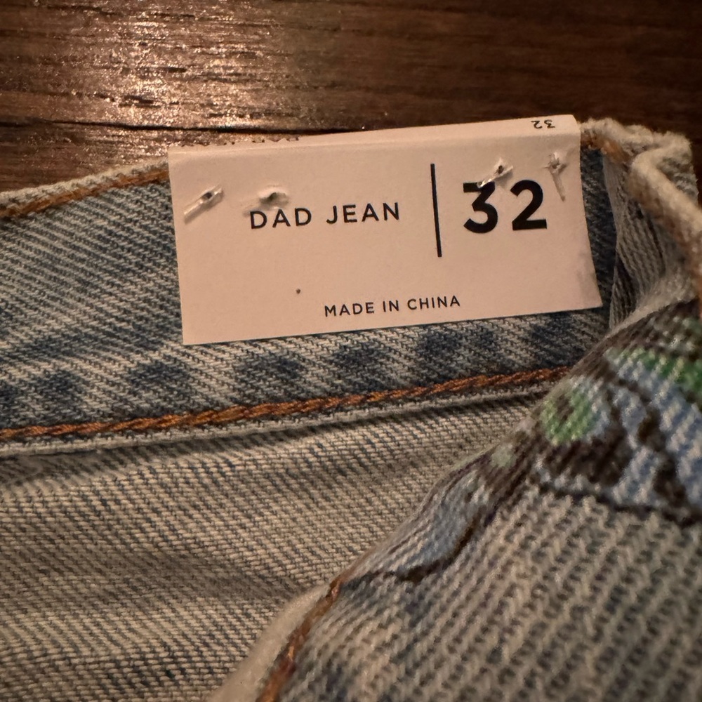 PacSun Light Blue Butterfly Boyfriend Jeans - Picture 2 of 5